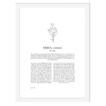 Zodiac Woman I Aries Printed Wall Art