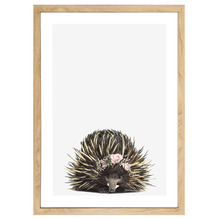 Baby Echidna Rose Crown Printed Wall Art