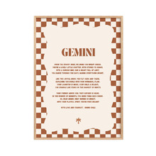 Zodiac Gemini Child Paper Print Wall Art
