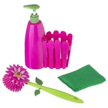 3 Piece Flower Power Sink Caddy with Soap Dispenser Set