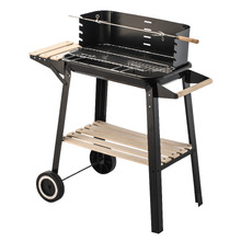 Augusta Carbon Steel Barbecue Grill on Trolley Stand