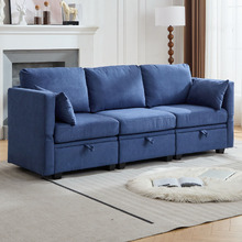Juno 3 Seater Upholstered Sofa with Storage