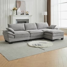 Haines 3 Seater Modular Sofa & Ottoman Set