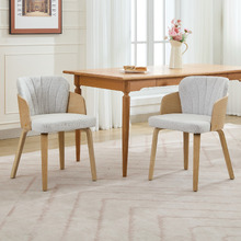 Florence Poplar Wood Dining Chairs (Set of 2)
