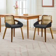 Otto Walnut Wood Dining Chairs (Set of 2)