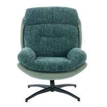 2 Piece Rye Upholstered Swivel Chair & Footstool Set