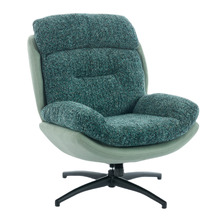 2 Piece Rye Upholstered Swivel Chair & Footstool Set