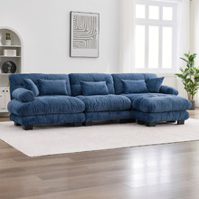 Rizalino 3 Seater Modular Sofa & Ottoman Set
