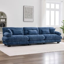Rizalino 3 Seater Chenille Semi-Compressed Modular Sofa