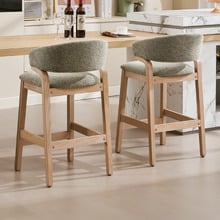 67cm Jade Chenille Bar Stools (Set of 2)