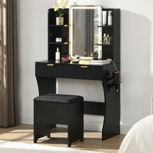 2 Piece Tetia LED Dressing Table & Stool Set