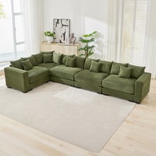 Winona 5 Seater Corduroy Modular Sofa