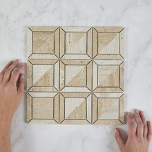 Naima Beige Travertine Mosaic Tile