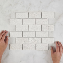 Jamal Beige Brickbond Porcelain Mosaic Tile