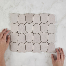Toru Grey Travertine Mosaic Tile