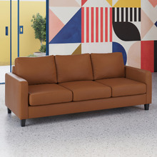 Loise 3 Seater Faux Leather Sofa