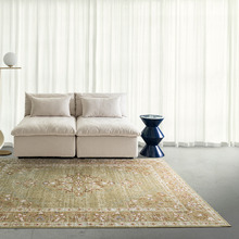 Bronze Salem Medallion Machine Washable Rug
