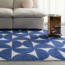Blue Alure Machine Washable Rug