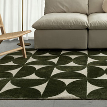 Green Alure Machine Washable Rug