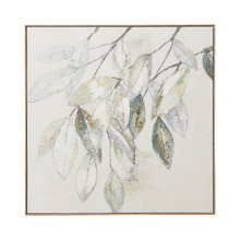 Leafy Hand Painted Framed Canvas Wall Art