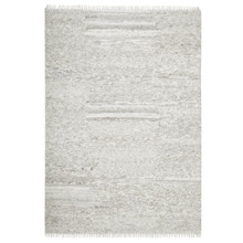 Silver Travertine Hand-Knotted Wool Rug