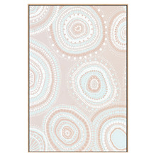 Beige Dancing Bora Rings Canvas Wall Art