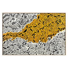 Black, White & Ochre Tracks Canvas Wall Art