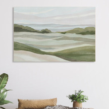 Green Hill View Canvas Wall Art