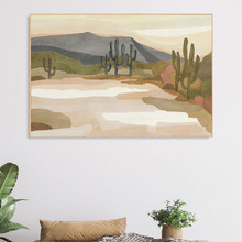 Rocky Hill & Cactus Canvas Wall Art