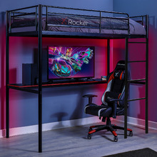 HQ High-Sleeper Loft Bed with Gaming Desk