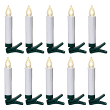Clip-on LED Candle Lights with Remote (Set of 10)