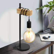 Townshend Steel Rubberwood Table Lamp