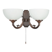 Savoy Frosted Glass 2 Lamp Wall Light
