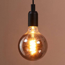 Quasar E27 Golf Ball 4W Black Dimmable 17 cm LED Filament Bulb