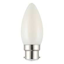 Facet B22 Frost Candle 4W Dimmable LED Bulb