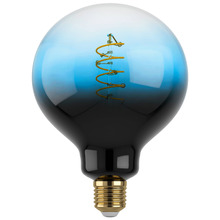 Morrie E27 Round Warm White 4W Blue 12.5cm LED Filament Bulb