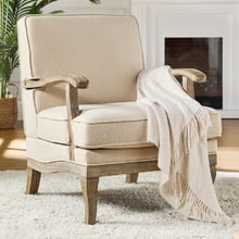 Leah Linen-Look Armchair