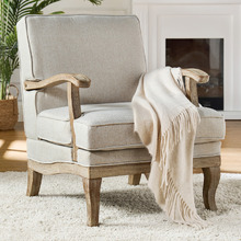 Pewter Leah Upholstered Armchair