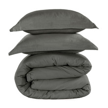 Charcoal Organic Washed Cotton Quilt Cover Set