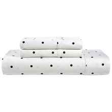 Black Polka Dot Organic Washed Cotton Quilt Cover Set