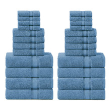 24 Piece Cotton Bathroom Towel Set
