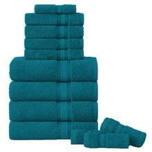 12 Piece Cotton Bathroom Towel Set