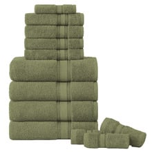 12 Piece Cotton Bathroom Towel Set
