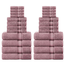 24 Piece Cotton Bathroom Towel Set