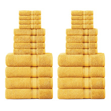 24 Piece Cotton Bathroom Towel Set