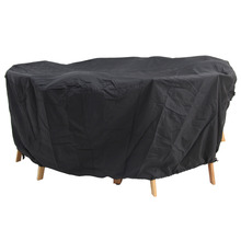 Black Round Outdoor Table Cover
