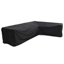 Black L-Shape Outdoor Sofa Cover