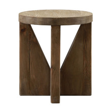 Pembroke Recycled Pine Wood Accent Stool