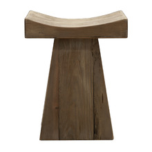 Finley Recycled Pine Wood Accent Stool