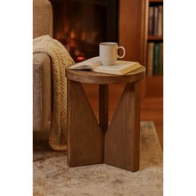 Pembroke Recycled Pine Wood Accent Stool
